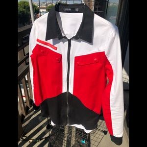 Color Block Shirt with Zippers